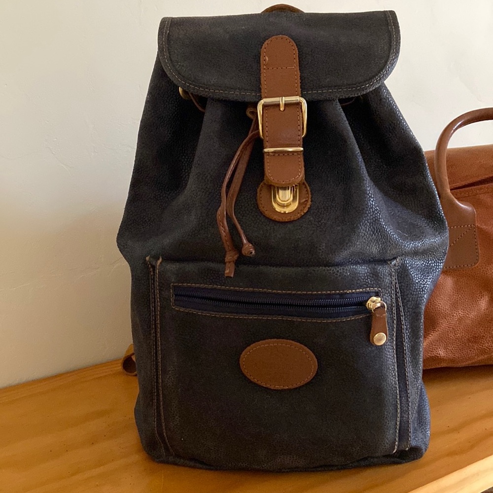 Rodeo Star vintage blue leather backpack